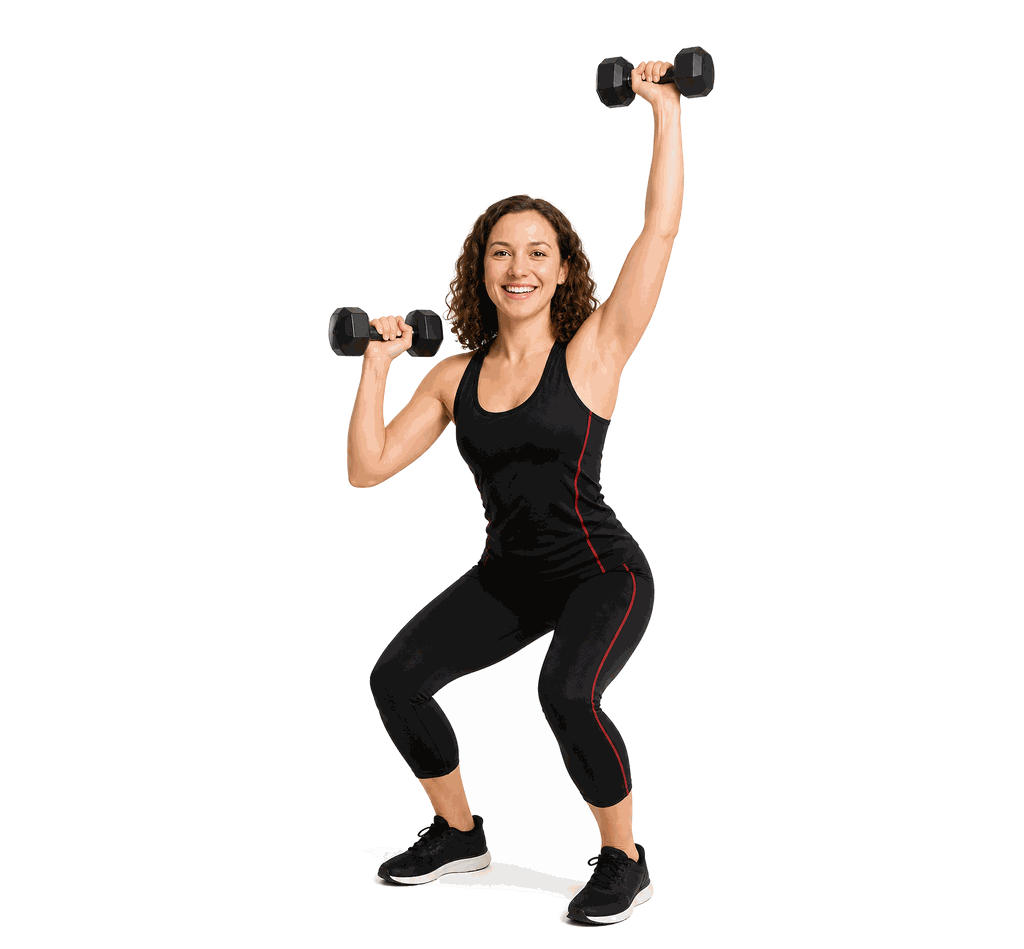 Smiling blonde woman enjoying a FFAST FIT strength and fitness class in Roanoke, Virginia.